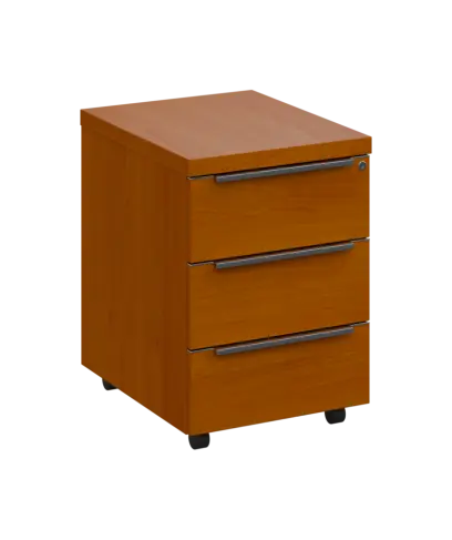 SIKC - 00 kontejner pojízdný, 3-zásuvkový, deska 18 mm, centrální zámek, třešeň šumavská